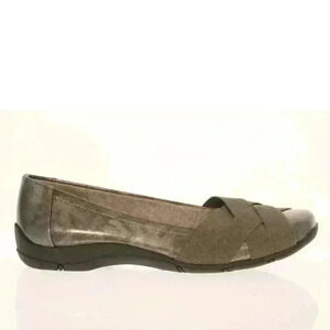 Life Stride Women's Daisie Pewter Flat Slip On Loafer Shoes NIB